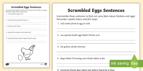 Unscramble Sentences Worksheet Teacher Made Twinkl