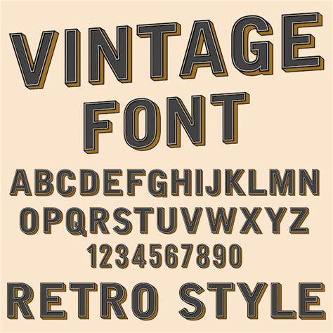 Police De Typographie Vintage Alphabet R Tro D Coratif Anciennes