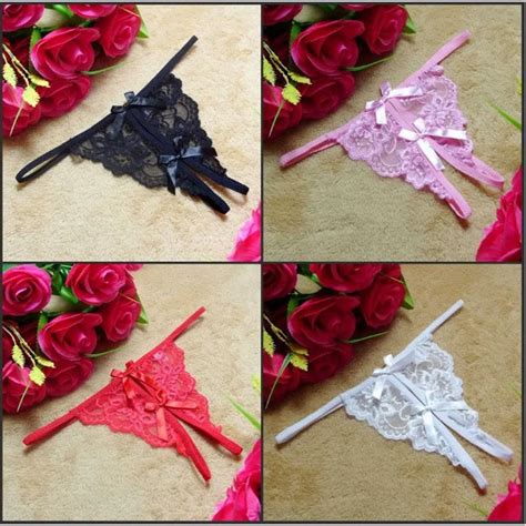 Jual Warna Merah Lingerie Sexy Gstring Simple Renda Open