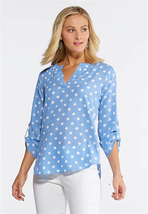 Polka Dot Pullover Top Shirts Blouses Cato Fashions Cato Fashion