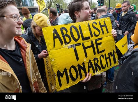 Anti Monarchy Protesters Hold A Demonstration During The Coronation Of