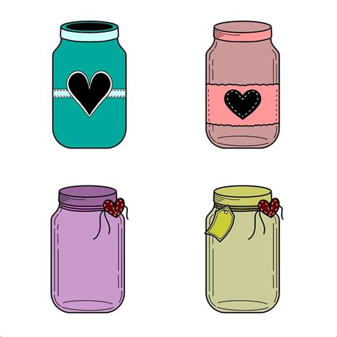 Mason Jar Vector Illustration