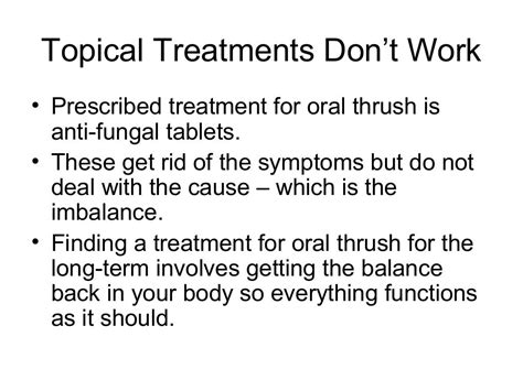 Natural treatment for oral thrush