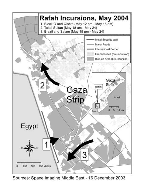 Razing Rafah: Mass Home Demolitions in the Gaza Strip: Map 5 : IDF Operations in Rafah May 2004