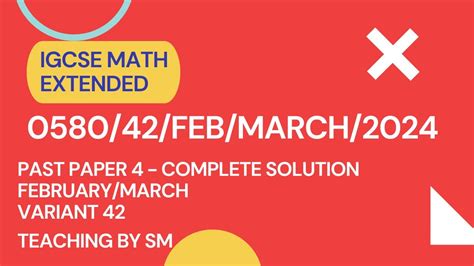 Igcse Math Paper Feb March Extended Feb March