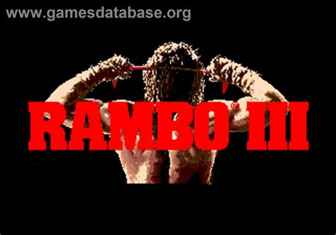 Rambo Iii Arcade Artwork Title Screen