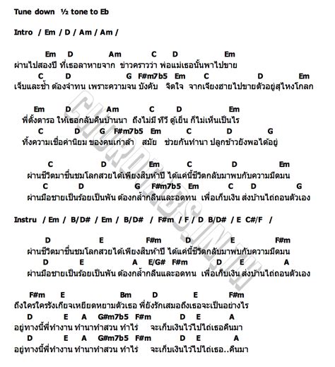 ไถ่เธอคืนมาคอร์ด คอร์ด ไถ่เธอคืนมา Ae Jirakorn