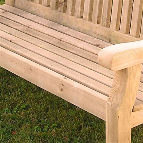 Banc Jardin Bois Massif 3 Places