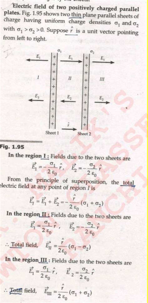 Two Infinite Sheets Of Uniform Charge Density And Are Parallel