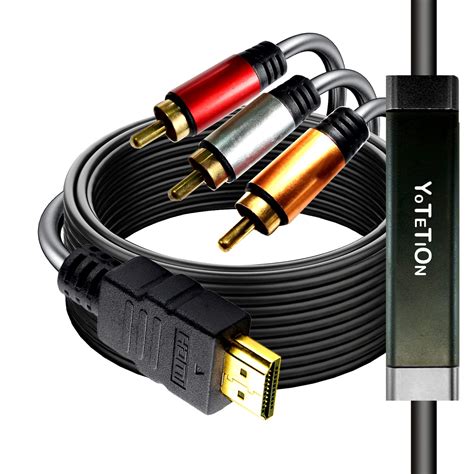 Buy Hdmi To Rca Cable Hdmi Male To 3 Rca Female Av Cable Video Audio