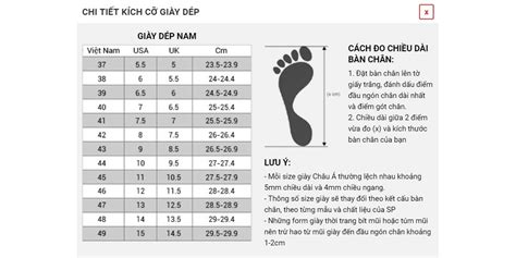 Cách Lấy Size Giày Dép Cực Chuẩn Xác Vương Converse