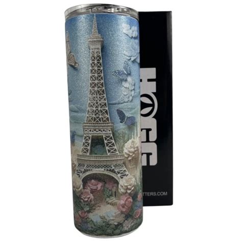 Sassy Hippo Creations Dining Skinny Tumbler 2oz 3d Eiffel Tower