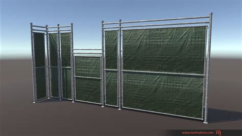 3d Model Pbr Modular Fence Pack Vr Ar Low Poly Cgtrader