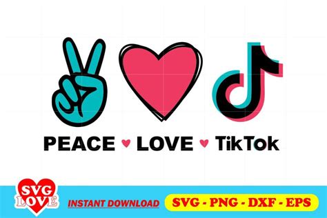 Peace Love Tiktok SVG Gravectory