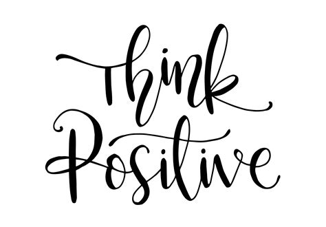 Think Positive Hand Lettering Quotes Graphic By Santy Kamal Creative