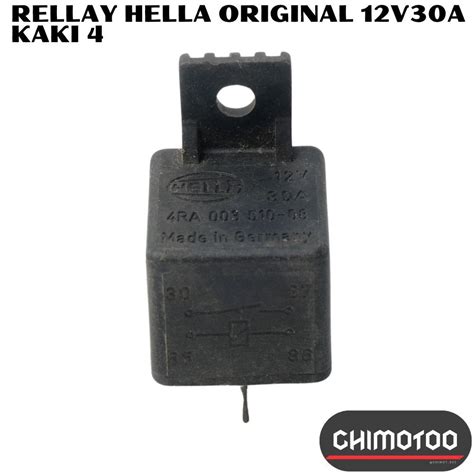 Jual Relay Hella Original 12V30A Kaki 4 Universal Relay Klakson Lampu