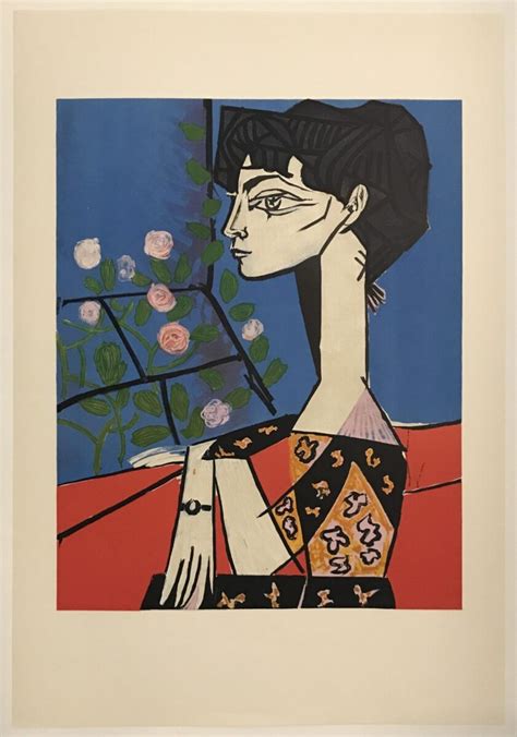 Pablo Picasso Jacqueline Avec Fleurs 1956 Lithograph Proof