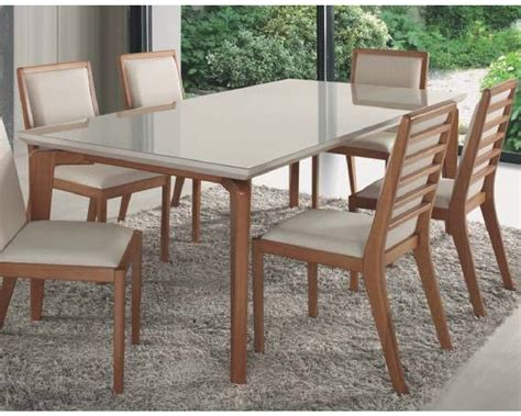 Conjunto Mesa De Jantar 6 Cadeiras COLUMBIA