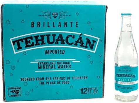 Tehuacan Brillante Agua Mineral Platino Vidrio 0 355 L 12 Piezas