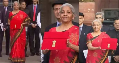 Nirmala Sitharaman Opts For White And Magenta Saree For Budget