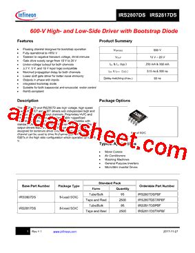 IRS2807DS Datasheet PDF Infineon Technologies AG