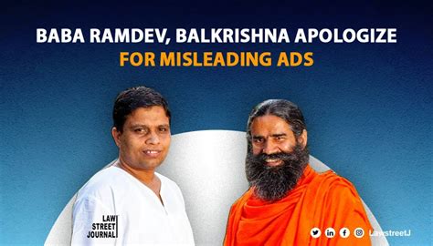 Misleading Advts Case Baba Ramdev Balkrishna Tender Apology Lawstreet