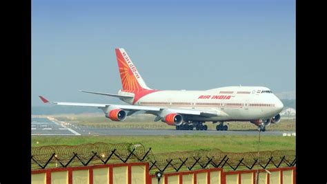 Queen Of The Skies Air India Boeing 747 400 Vt Eva Takeoff From Trivandrum Intl Airport