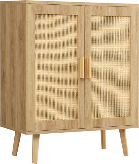 Amazon Iwell Storage Cabinet With Adjustable Shelf Rattan Cabinet