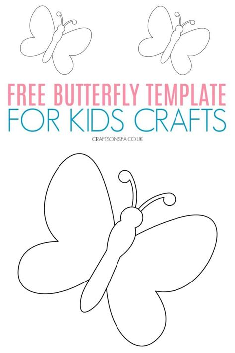 Free Butterfly Template Printable Pdf Crafts On Sea