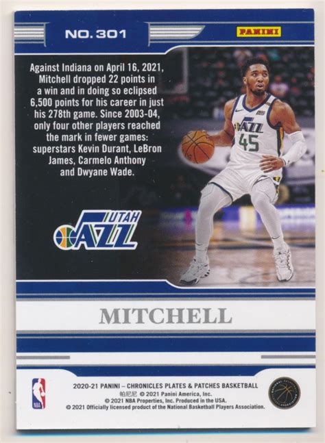 Panini Chronicles Purple Donovan Mitchell Plates And