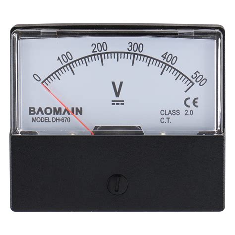 Buy Baomain Voltmeter DH 670 DC 0 500V Rectangular Class 2 5 Analog