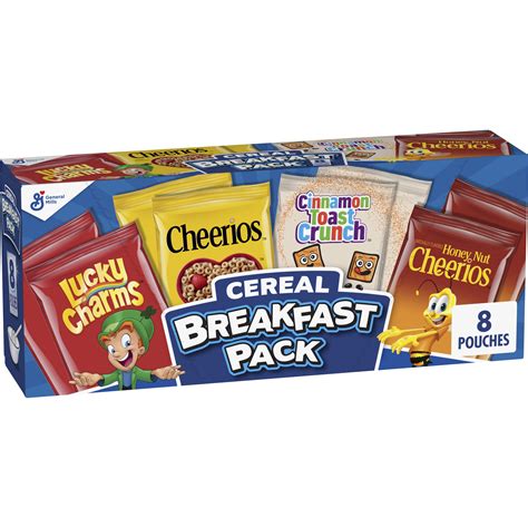 General Mills Cereal Pack Cheerios Lucky Charms Cinnamon Toast Crunch 8 Pack 9 14 Oz