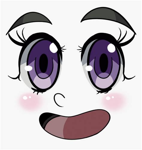 Eye Face Smiley - Anime Eye Face Transparent, HD Png Download ...