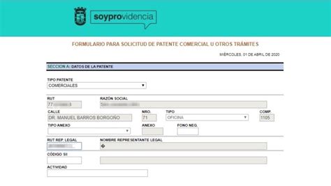 Gu A Para Solicitar Patente Municipal Online En Providencia Focus Work