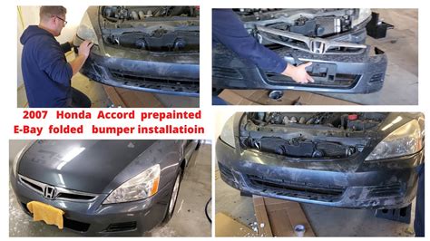 2007 Honda Accord Folded Aftermarket Bumper Replacement YouTube