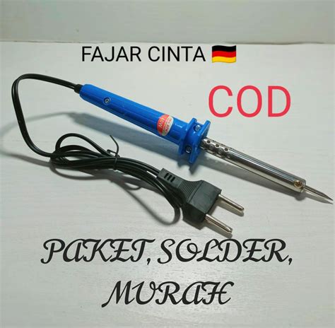 Solder Listrik W Gagang Plastik Soldering Iron Solder Watt