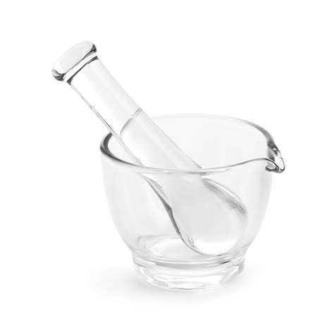 Variety Glass Clear Glass Mortar And Pestle Sets O D 4 3 4 In 12cm Capacity