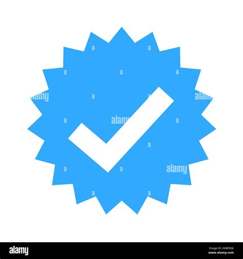 Blue tick - symbol of certification and verification on social media and social network ...