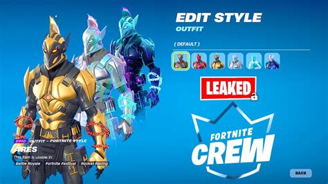 Fortnite April Crew Pack Ares Skin All Legacy Styles Recreating