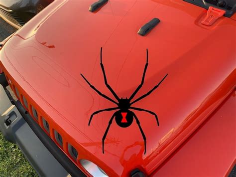 Black Widow Spider Hood Decal For Jeep 19 X 16 In Etsy