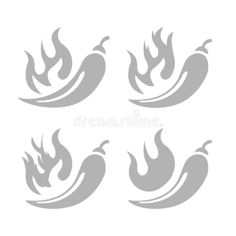 Hot Pepper Icon Vector Illustration Stock Vector Illustration Of