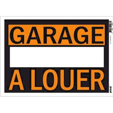 Affiche Garage À Louer Plastique 25x35cm Communication AVA be