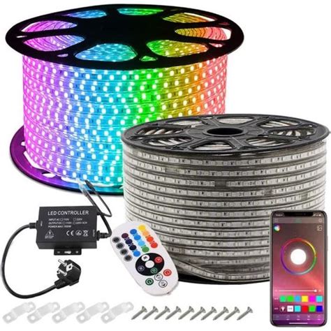 Ruban Led Tanche M Rgb Bande Led Lumineuses Aux Couleurs