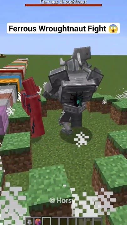 Minecraft Ferrous Wroughtnaut Vs All Golems Fight 😱🤯 Shorts Youtube