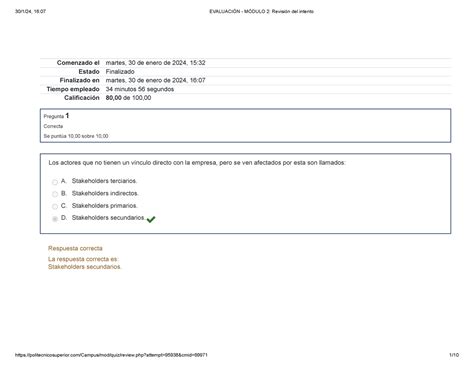 Evaluaci N M Dulo Revisi N Del Intento Comenzado El Martes De