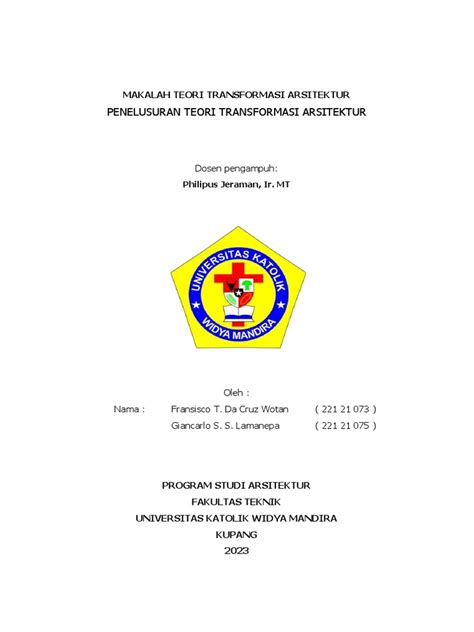 Makalah Transformasi Arsitektur Pdf