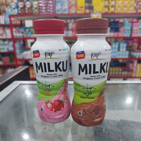 Jual Milku Susu Belgian Cows Milk Botol Ml Rasa Cokelat Stroberi