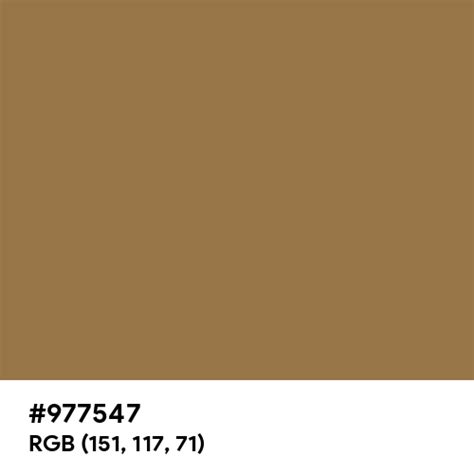 Medal Bronze color hex code is #977547