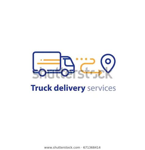 Truck Delivery Services Fast Relocation Transportation Stock Vector