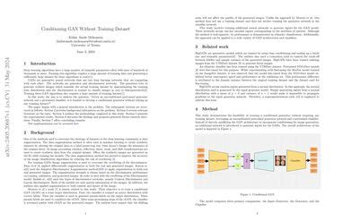 Conditioning Gan Without Training Dataset Papers With Code